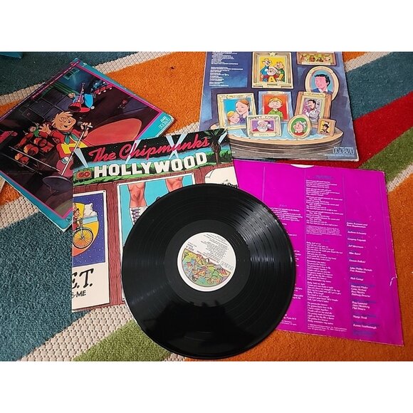 The Chipmunks LP Record Lot 3 Christmas, Chipmunk Rock, Hollywood Vintage Vinyl - Picture 7 of 12